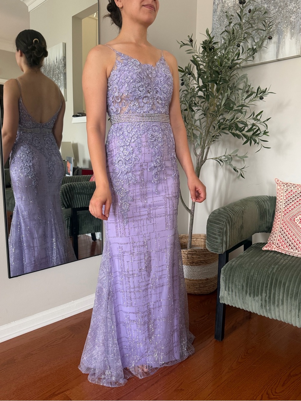 Gorgeous Lilac Beaded Gown